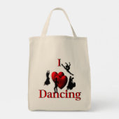 Tote Bag I Heart Dancing Both Sides (Dos)