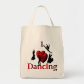 Tote Bag I Heart Dancing Both Sides (Devant)