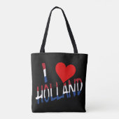 Tote Bag I Heart Holland superposition sur le bloc arrière (Dos)