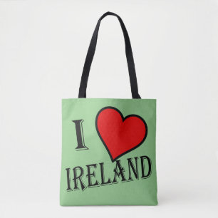 Tote Bag I Heart Ireland bk stcn