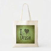 Tote Bag I Heart Irish Shamrock St. Patrick's Day (Devant)