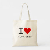 Tote Bag I Heart Love Template (Dos)