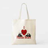 Tote Bag I Heart Panda Bears (Dos)