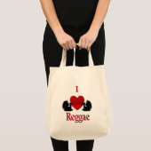 Tote Bag I Heart Reggae double face (Devant (produit))