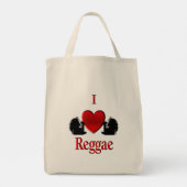 Tote Bag I Heart Reggae double face (Dos)