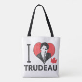 Tote Bag I Heart Trudeau (Dos)