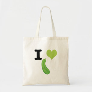 Tote Bag I Heart Zucchini Cute Kawaii Zucchini