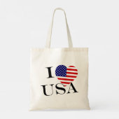 Tote Bag I Heartflag USA bk btcn (Dos)