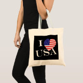 Tote Bag I Heartflag USA en poids btcnt (Devant (produit))