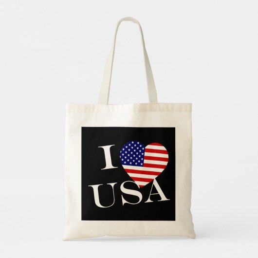 Tote Bag I Heartflag USA en poids btcnt (Dos)