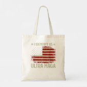 Tote Bag I Identify As Ultra Maga Patriotic American Flag 4 (Dos)