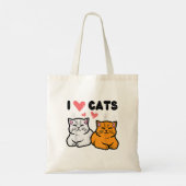 Tote Bag I Lot Heart Cats Cute Kittens Pet (Dos)