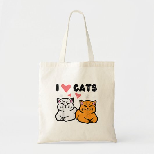 Tote Bag I Lot Heart Cats Cute Kittens Pet (Devant)