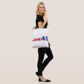 Tote Bag I Love 45 (Sur le modèle)
