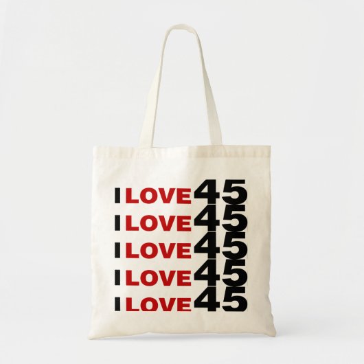 Tote Bag I Love 45 (Devant)