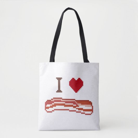 Tote Bag I Love Bacon (Devant)