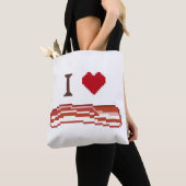Tote Bag I Love Bacon (De près)