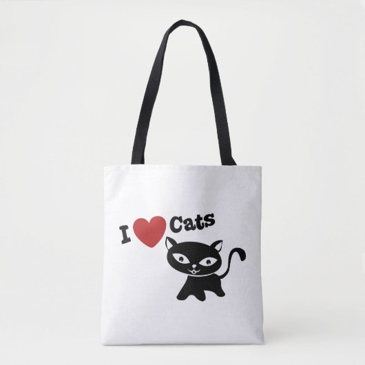 Tote Bag I Love Cat (Devant)