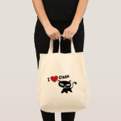 Tote Bag I Love Cat (Devant (produit))