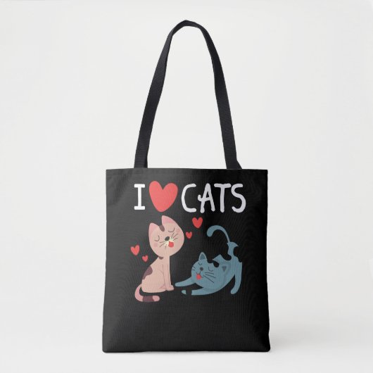 Tote Bag I Love Cats - I Love Kittens (Devant)