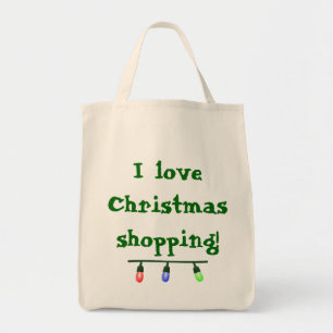 Tote Bag I Love Christmas Shopping Fourre-tout