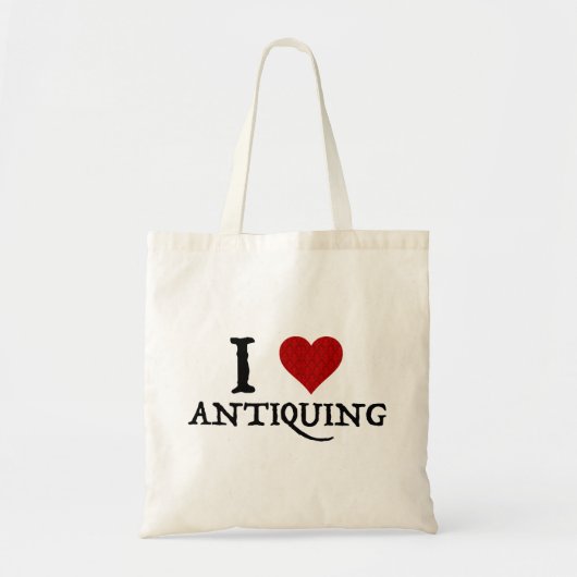 Tote Bag I Love (Coeur) Antiquité (Devant)