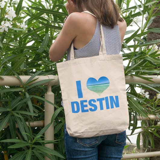 Tote Bag I Love Destin Florida Cute Beach Vacances