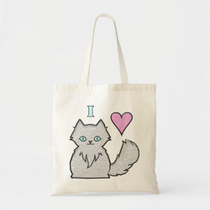 Tote Bag I Love Fluffy White Kitties