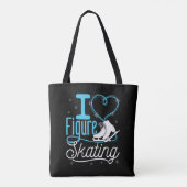 Tote Bag I Love Heart Figure Patinage (Dos)