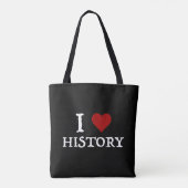 Tote Bag I Love (Heart) History (Dos)