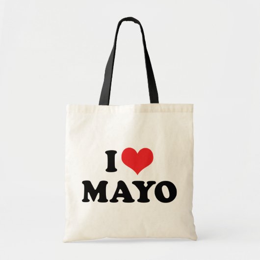 Tote Bag I Love Heart Mayo - Mayonnaise Lover (Devant)