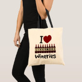 Tote Bag I Love Livermore Wineries Heart and Wine Bottles (Devant (produit))