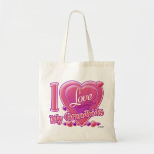 Tote Bag I Love My Grandkids rose/violet - coeur