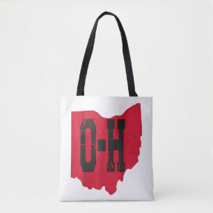 Tote Bag I Love My Ohio Home Script Ohio Buckeye State