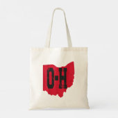 Tote Bag I Love My Ohio Home Script Ohio Buckeye State (Dos)