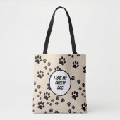 Tote Bag I love my sweet dog (Devant)