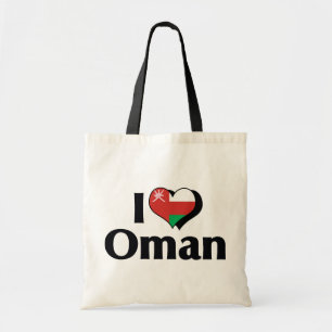 Tote Bag I Love Oman Flag