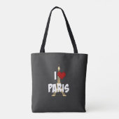 Tote Bag I Love Paris (Dos)