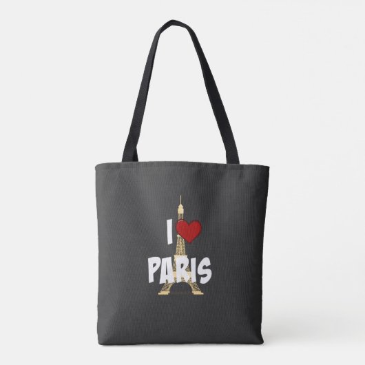 Tote Bag I Love Paris (Dos)