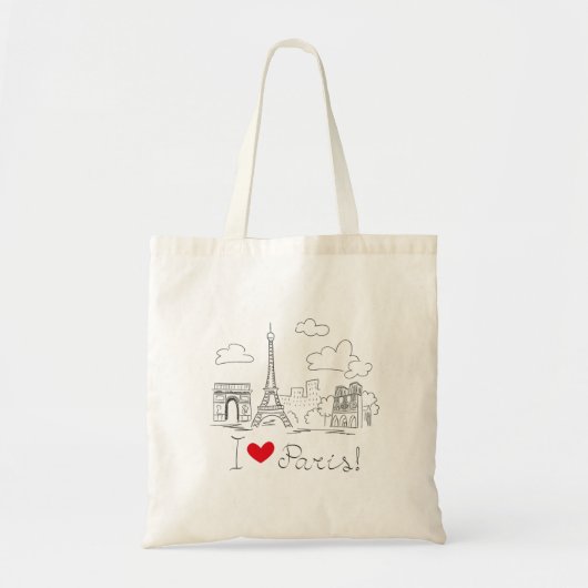 Tote Bag I Love Paris (Devant)