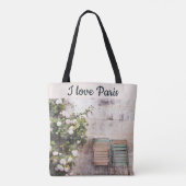 Tote Bag I Love Paris Street Scène Fleurs (Dos)