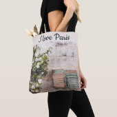 Tote Bag I Love Paris Street Scène Fleurs (De près)