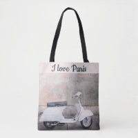 I Love Paris Street Scene Voiture Rose