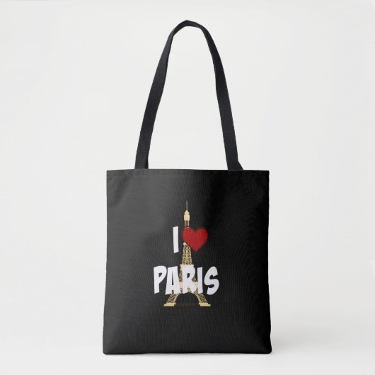 Tote Bag "I Love Paris", Tour Eiffel, (Devant)