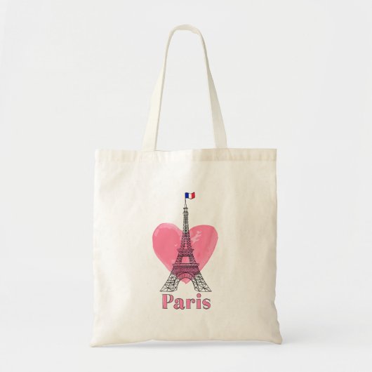 Tote Bag I Love Paris Tour Eiffel France Cadeau (Devant)