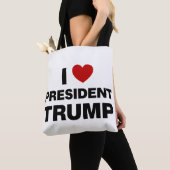 Tote Bag I Love Président Trump Heart (De près)