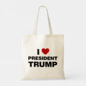 Tote Bag I Love Président Trump Heart (Dos)