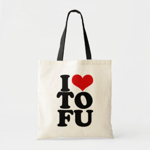 Tote Bag I Love Tofu Funny Vegan humour