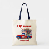 Tote Bag I Love Trucks (Camions de fruits de mer) (Dos)
