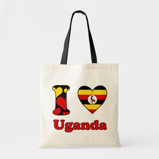 Tote Bag I love Uganda (Devant)